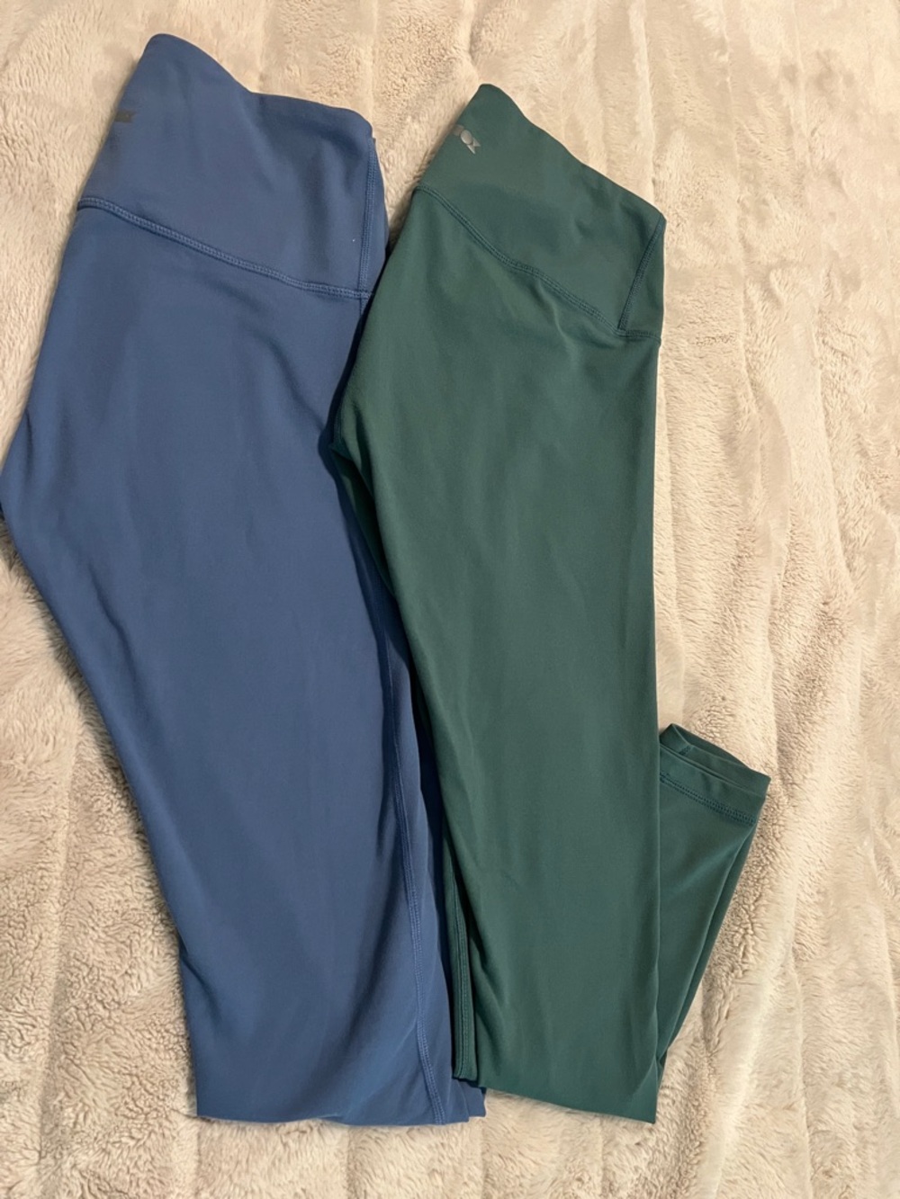 Two-Piece Active Leggings Set — Dusty Blue & Deep Teal